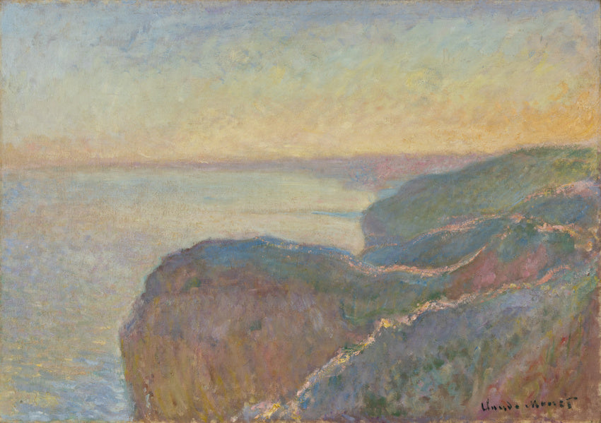 Reproduction du tableau ยซ Sur la falaise de Dieppe - Claude Monet ยป par Alpha Reproduction en peinture ร lโhuile