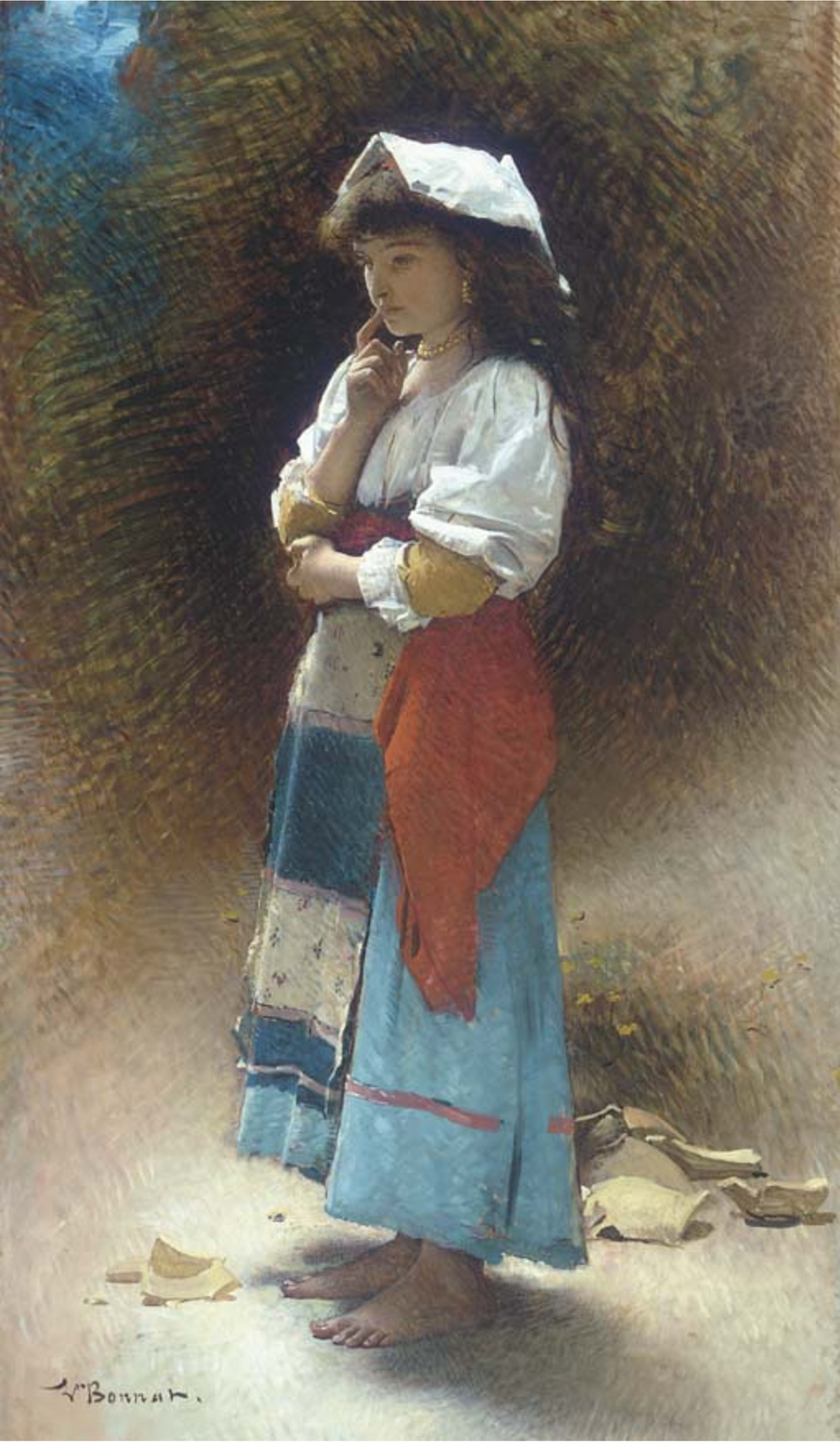 Le pichet cassé (version pieds nus) - Léon Bonnat
