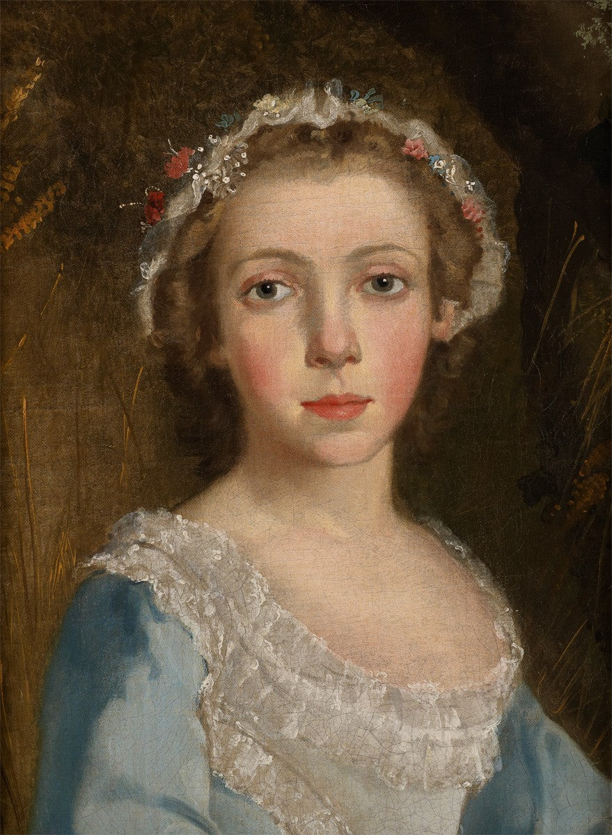 Portrait d'une fille (fragment de « Portrait d'un garçon et d'une fille ») - Thomas Gainsborough