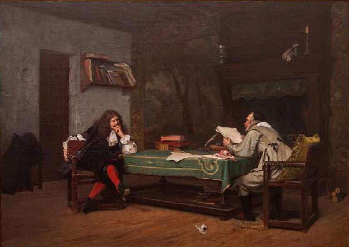 Reproduction du tableau « Une collaboration : Corneille et Molière - Jean-Léon Gérôme » par Alpha Reproduction en peinture à l’huile