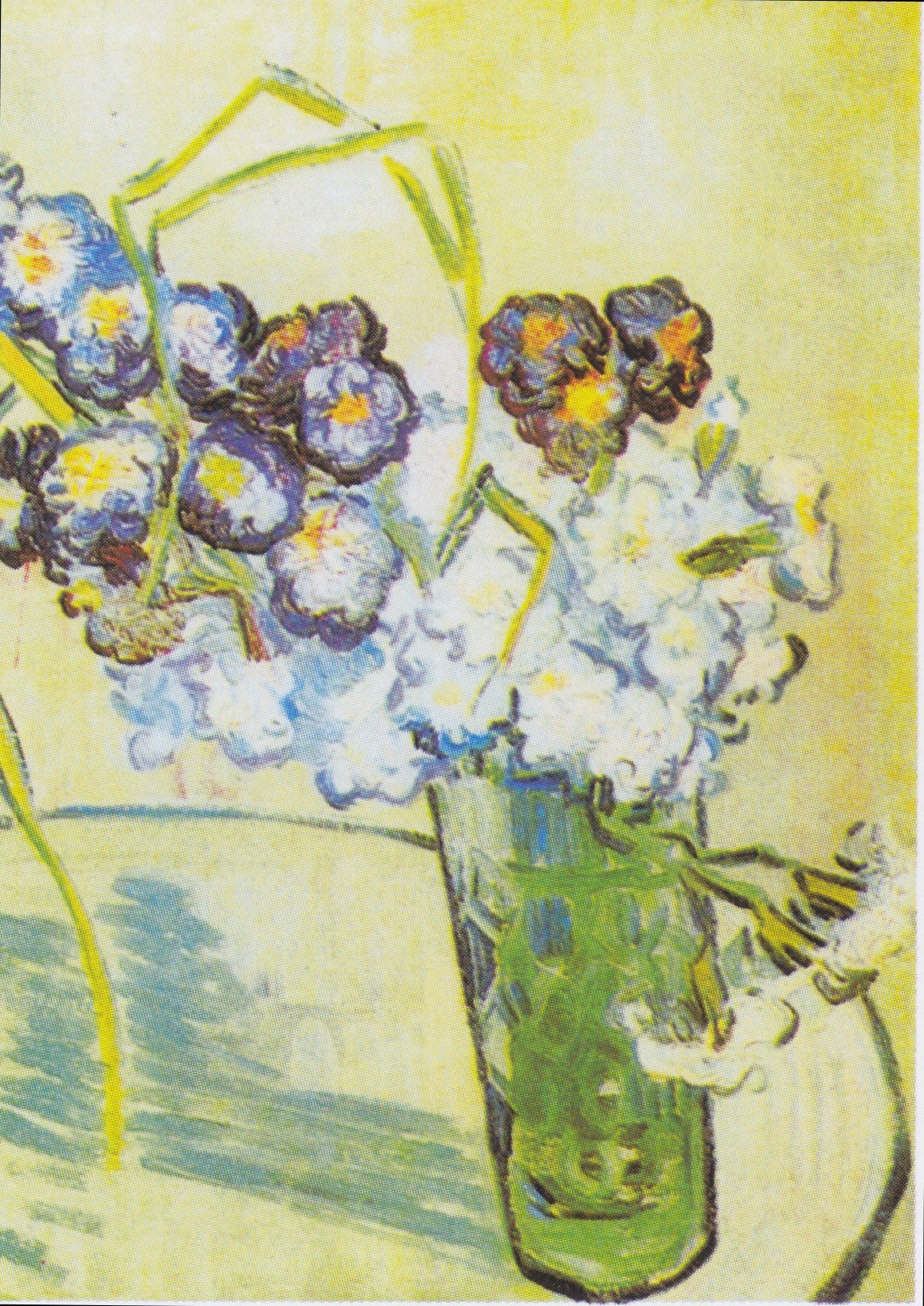 Reproduction du tableau ยซ Verre aux ลillets - Vincent van Gogh ยป par Alpha Reproduction en peinture ร lโhuile