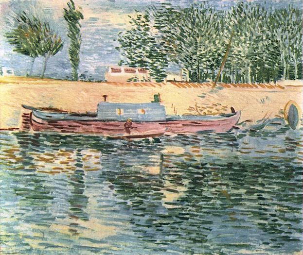 Reproduction du tableau « Les quais de Seine avec bateaux, Les - Vincent van Gogh » par Alpha Reproduction en peinture à l’huile