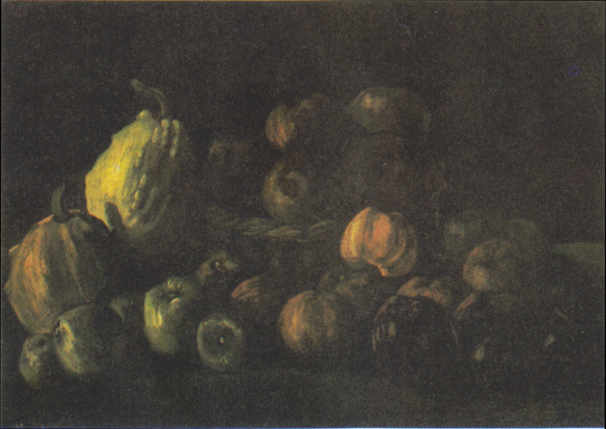 Still life with a basket of apples and two pumpkins - Vincent van Gogh