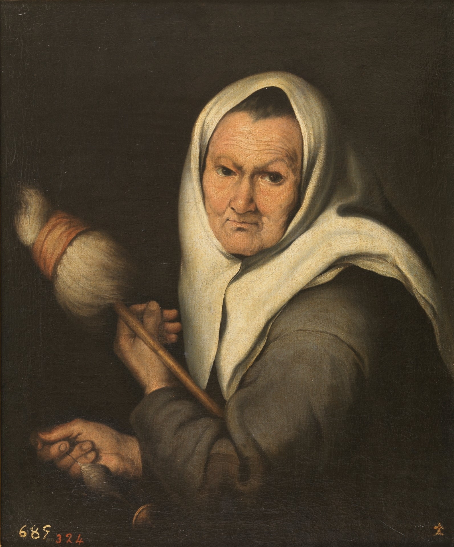 Une vieille femme qui file. - Bartolomé Esteban Murillo