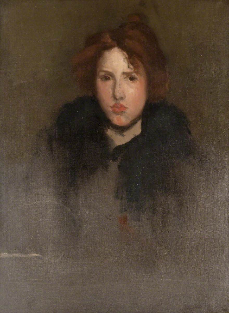 Reproduction du tableau « Étude inachevée d'une jeune fille française - James Abbott McNeill Whistler » par Alpha Reproduction en peinture à l’huile