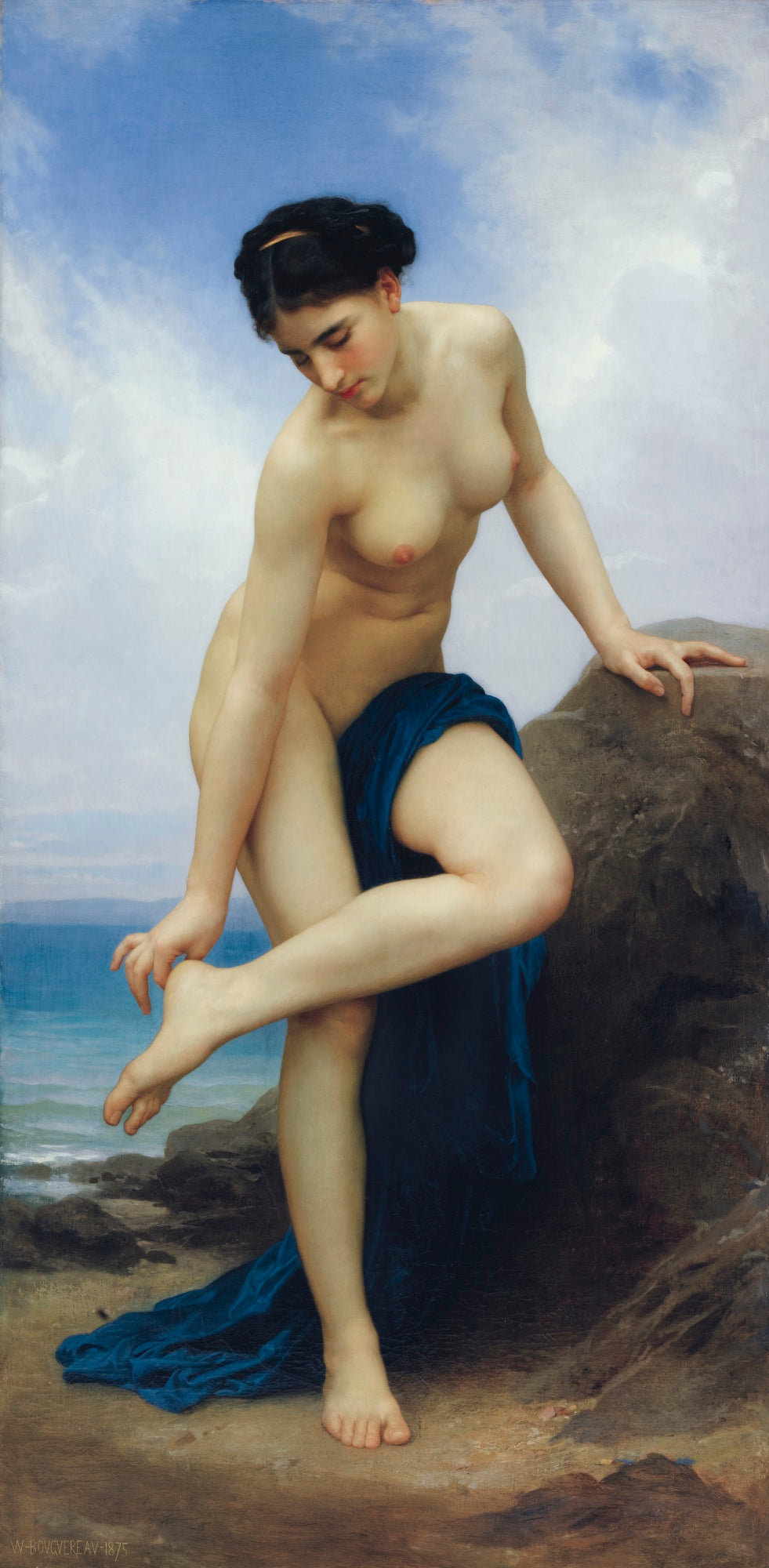 Reproduction du tableau ยซ Aprรจs le Bain - Bouguereau ยป par Alpha Reproduction en peinture ร lโhuile