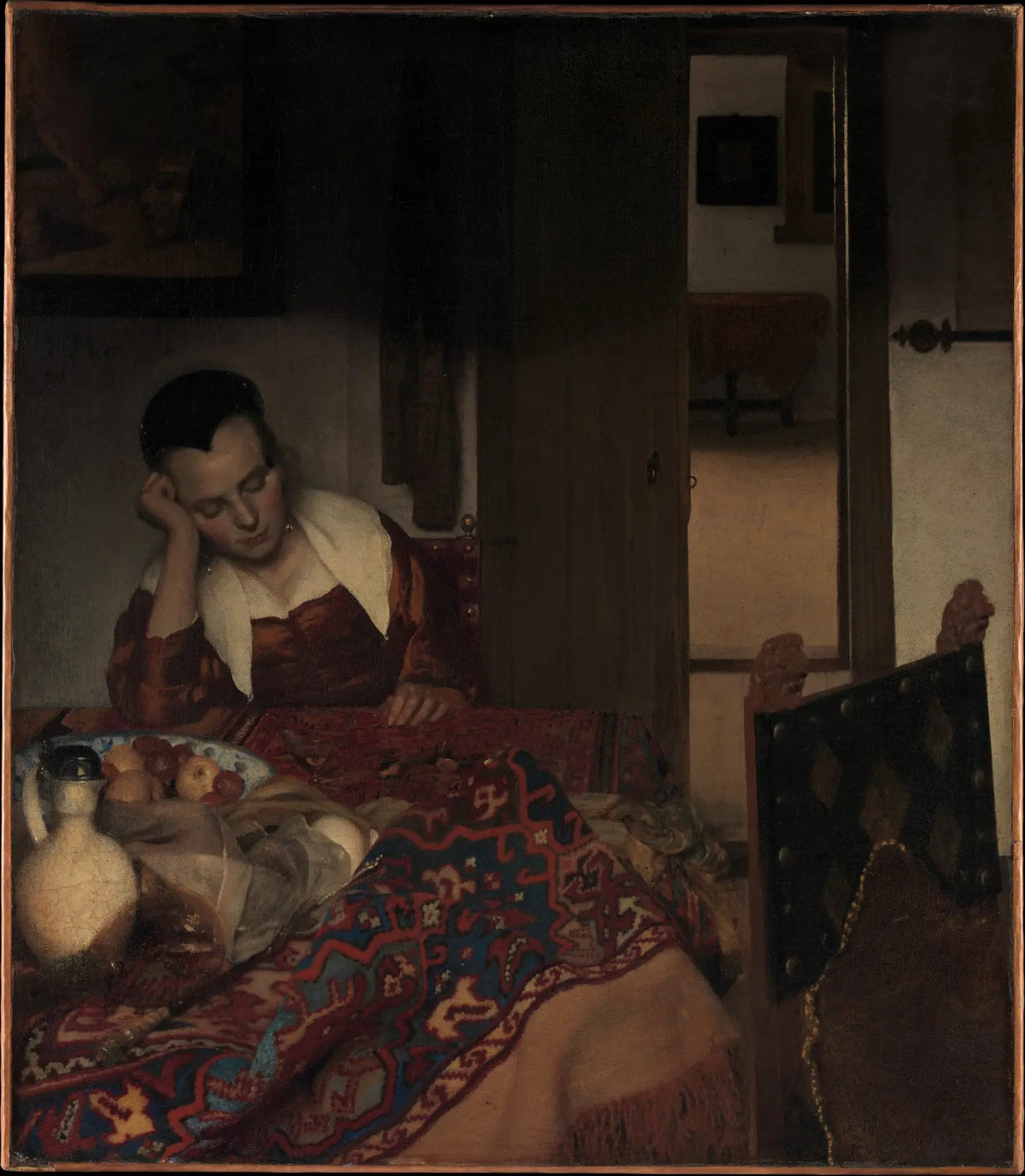 A Maid Asleep by Johannes Vermeer, circa 1656–1657, Metropolitan Museum of Art