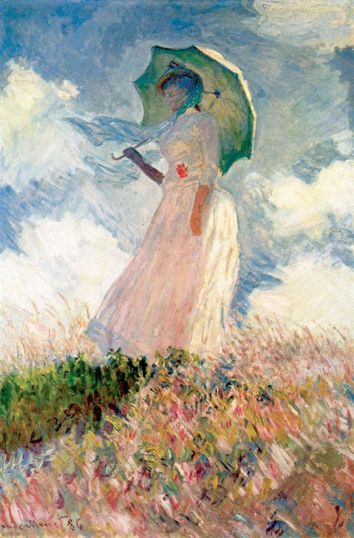 La Femme à l'ombrelle de Monet, 1886, version liée au Musée d'Orsay