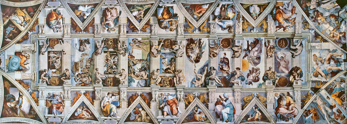 Plafond peint de la chapelle Sixtine par Michel-Ange