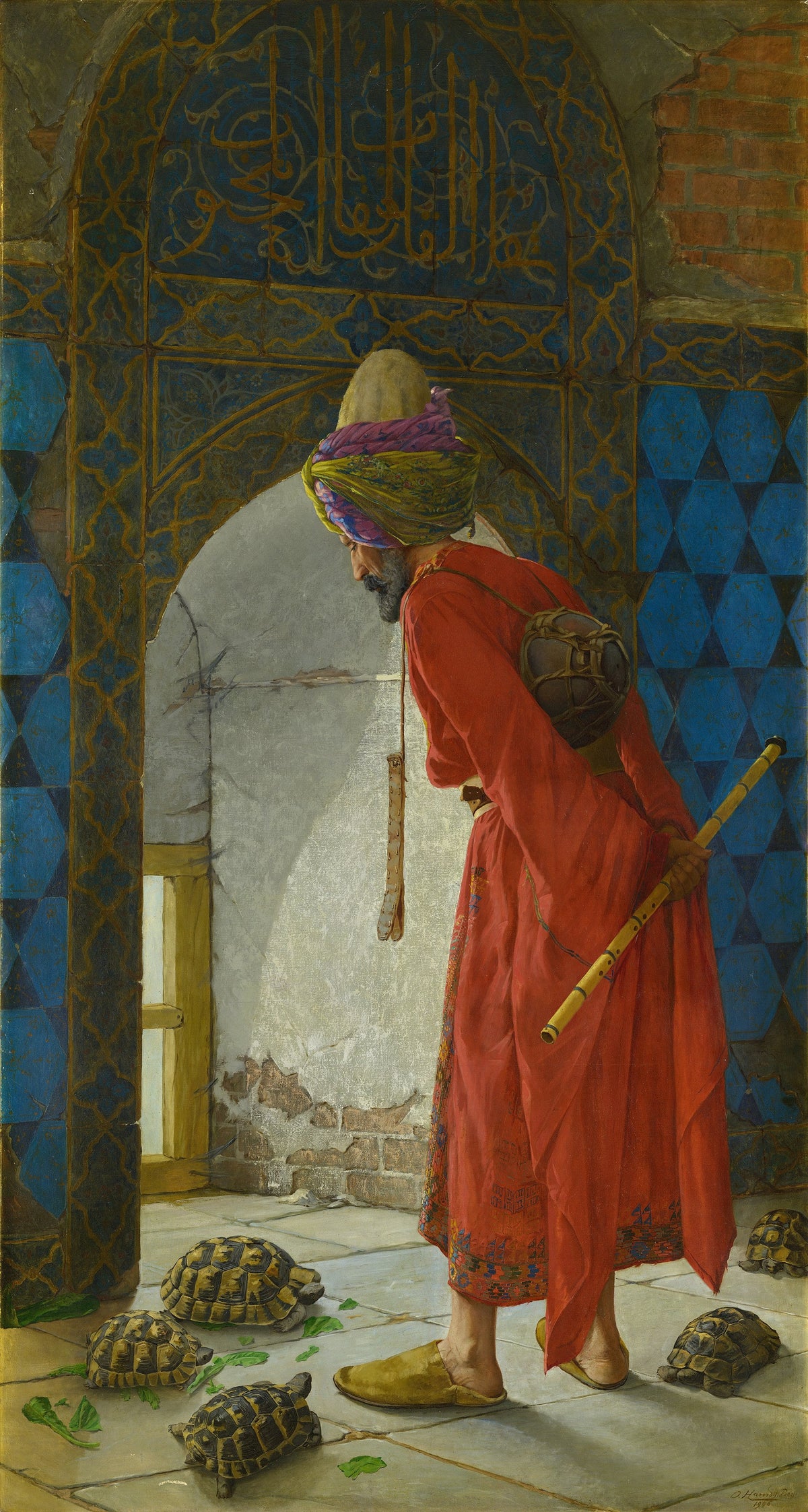 Le Dresseur de tortues — Osman Hamdi Bey, 1906, huile sur toile