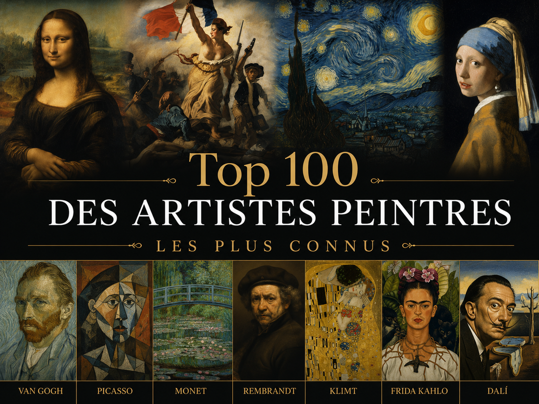 Top 100 peintres célèbres : génies au mur