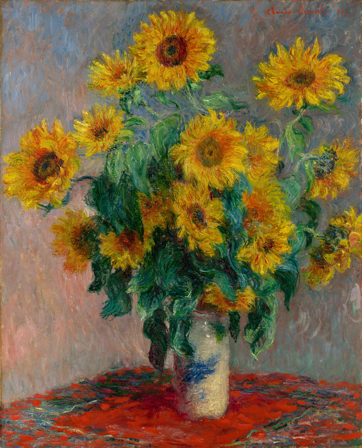 Bouquet de tournesols peint par Claude Monet en 1881