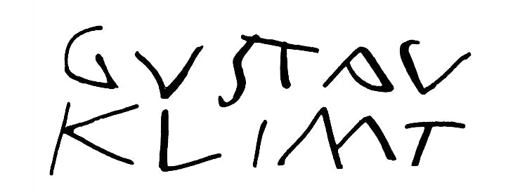 Exemple documenté de la signature manuscrite de Gustav Klimt