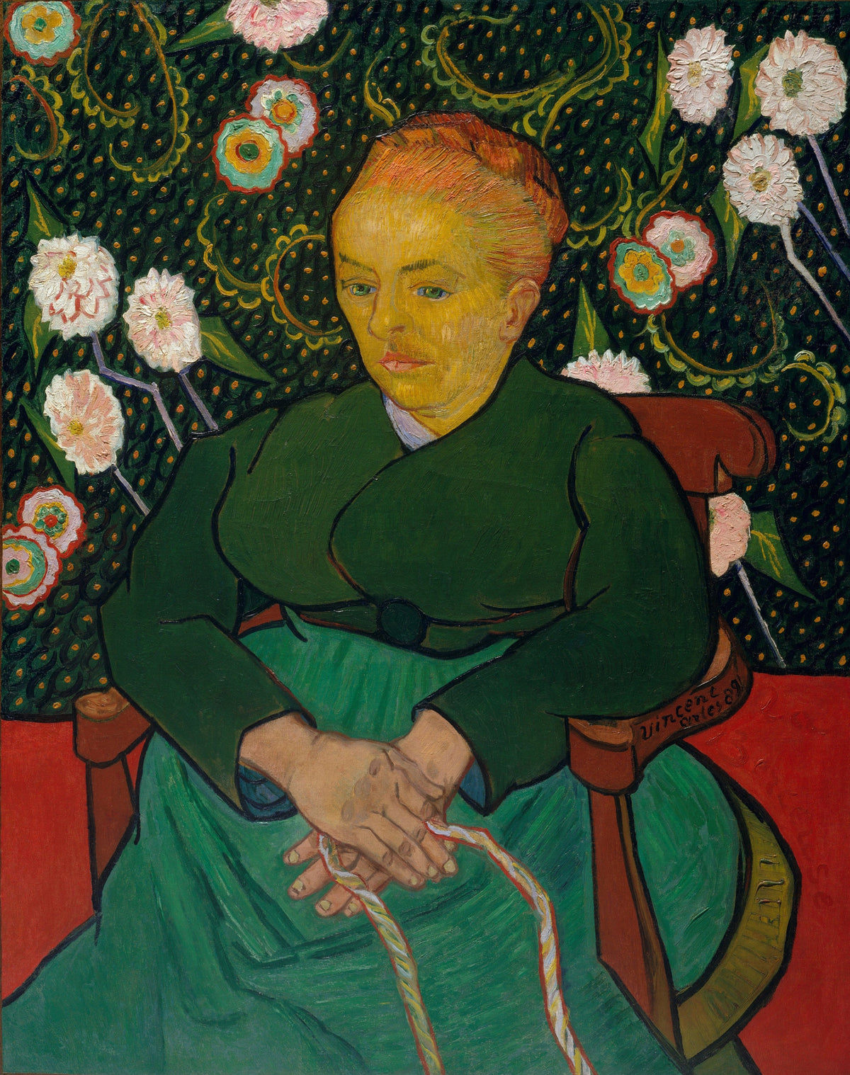 La Berceuse with Augustine Roulin painted by Vincent van Gogh in 1889