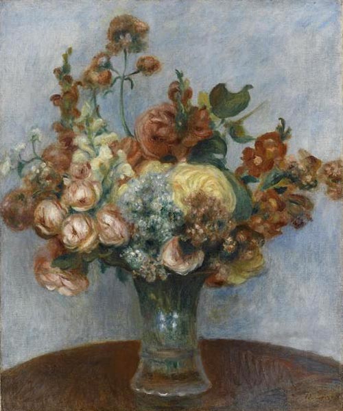 Fleurs dans un vase par Pierre-Auguste Renoir, vers 1896-1898, conservée au Musée de l'Orangerie, Paris