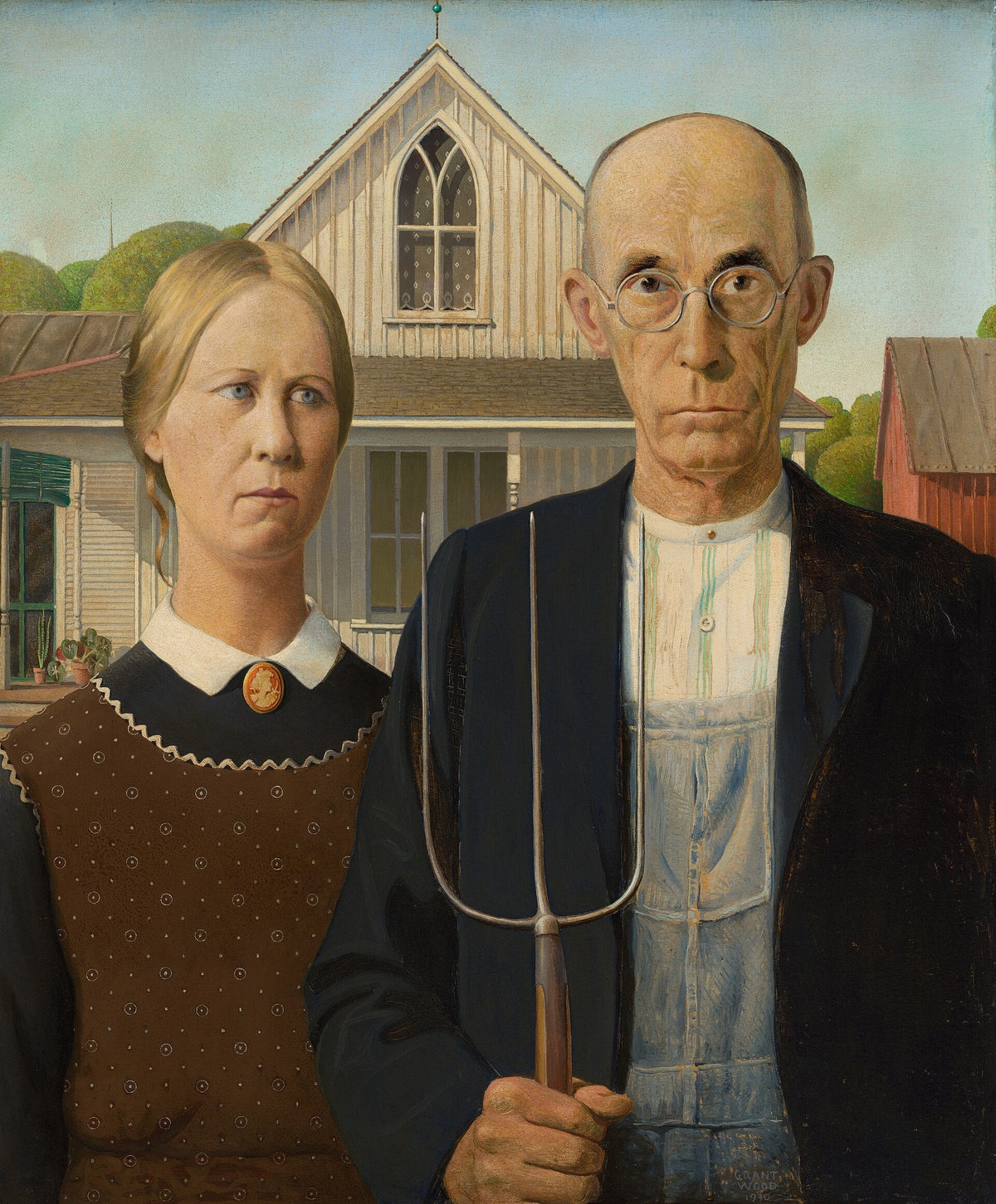Gothique américain, peinture de Grant Wood