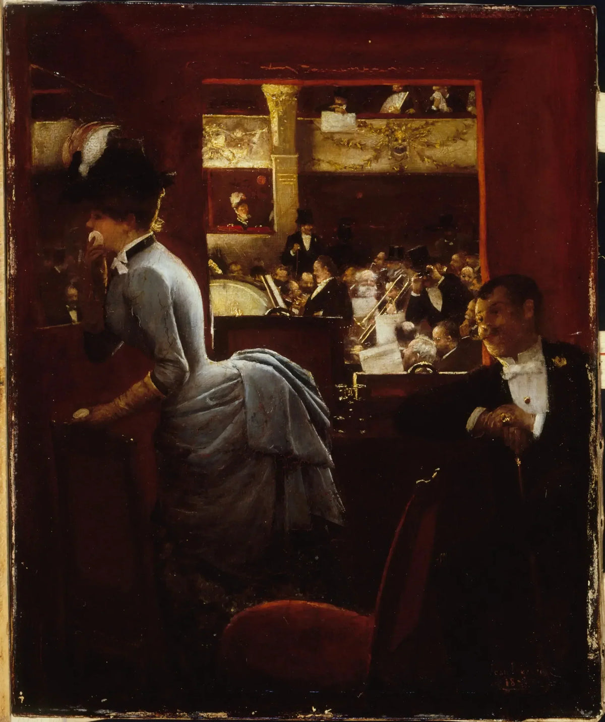 La Baignoire au théâtre des Variétés de Jean Béraud, scène de spectacle parisien