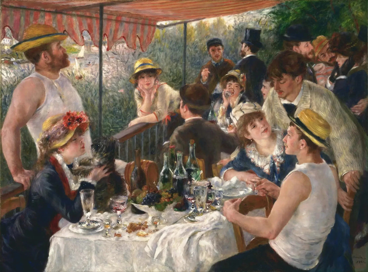 Le Déjeuner des canotiers peint par Renoir sur le balcon de la Maison Fournaise à Chatou