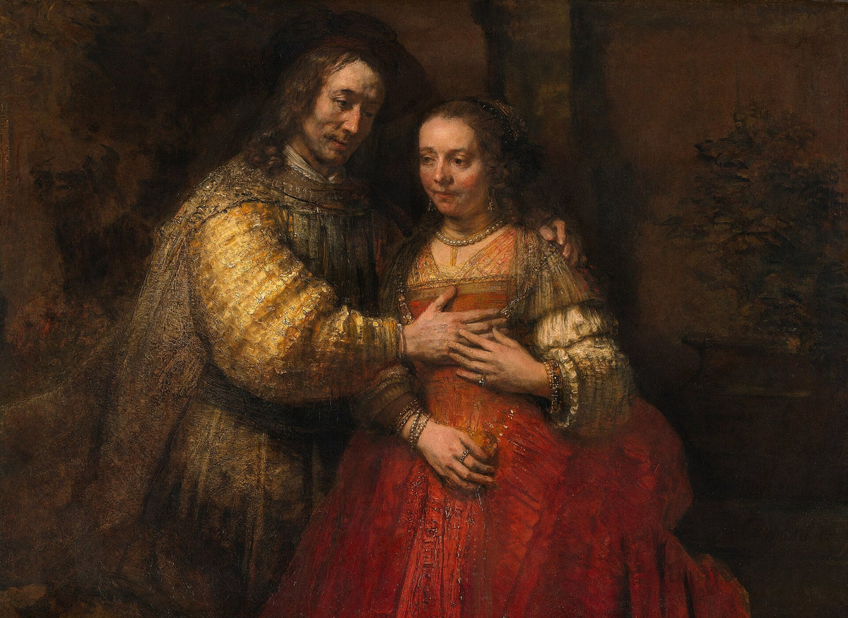 La Fiancée juive de Rembrandt, tableau chaleureux pour une décoration de salon
