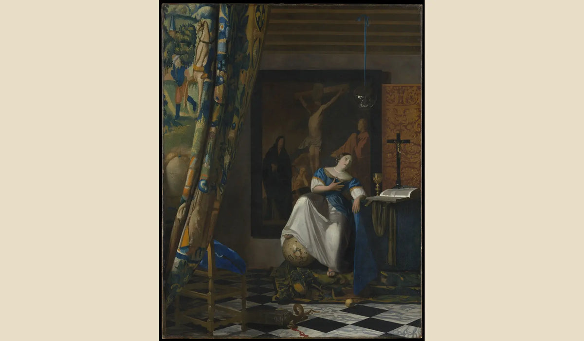 Vermeer's Allegory of the Catholic Faith, complete picture and religious symbols