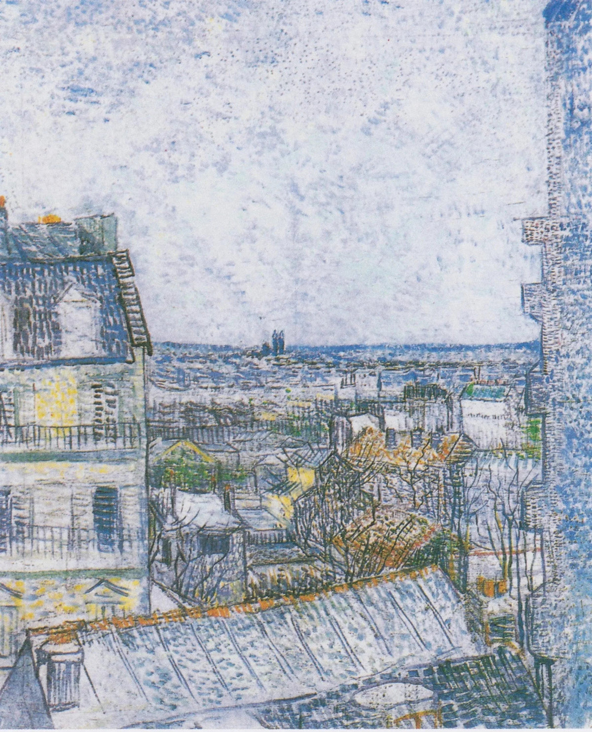 Vue depuis la chambre de Vincent van Gogh au 54 rue Lepic à Paris