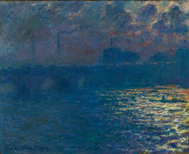 The Waterloo Bridge, sun effect - Claude Monet