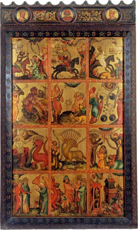 12 Scenes of the Apocalypse (triptych altarpiece, right panel, interior) - Master Bertram