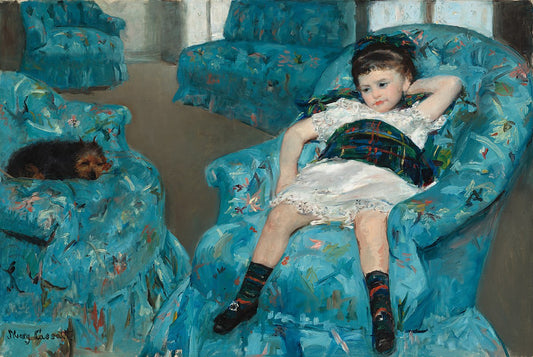 🪑 Girl in a Blue Armchair – Mary Cassatt (1878)