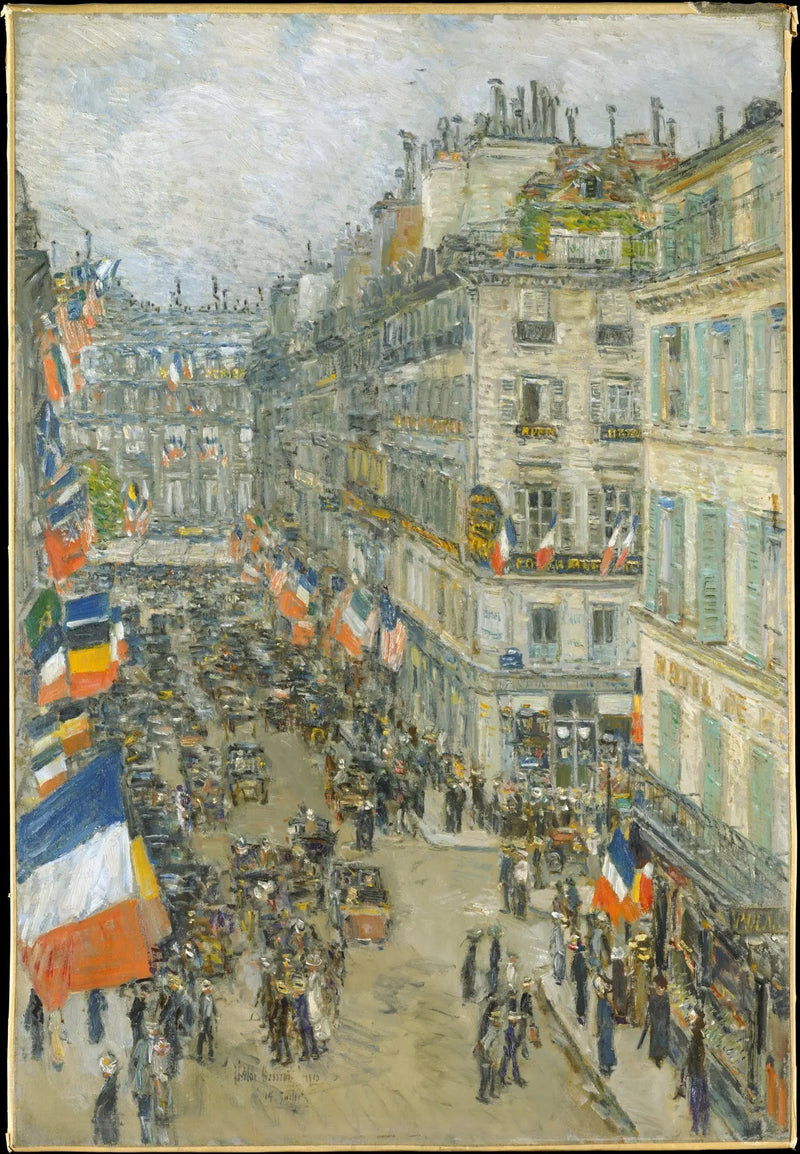 14 July, rue Daunou, 1910 - Childe Hassam