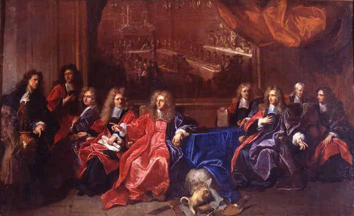 Le prévôt et les échevins de la ville de Paris délibérant d’une fête en l’honneur du dîner de Louis XIV à l’hôtel