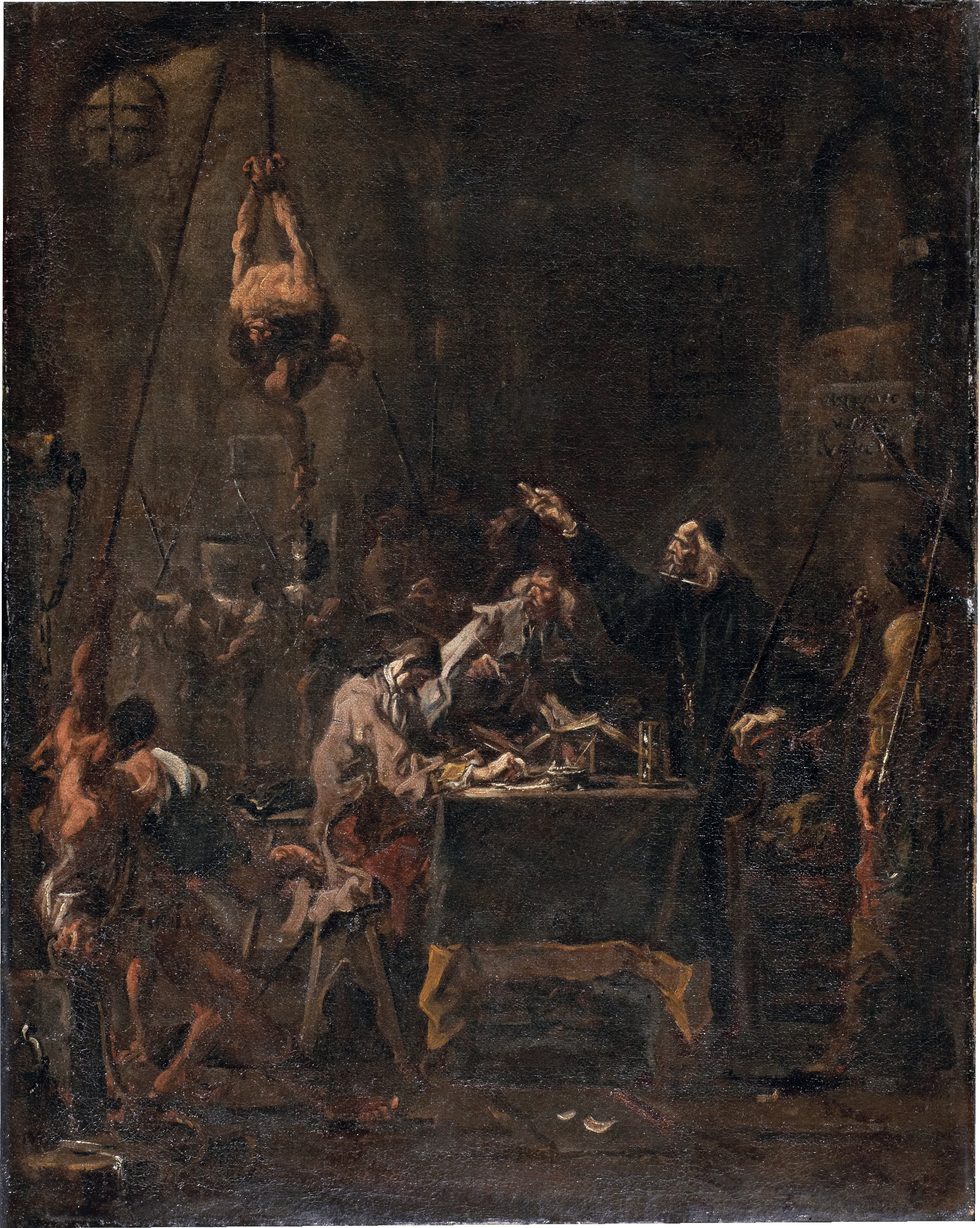 Interrogatoire brutal (scène de torture) - Alessandro Magnasco