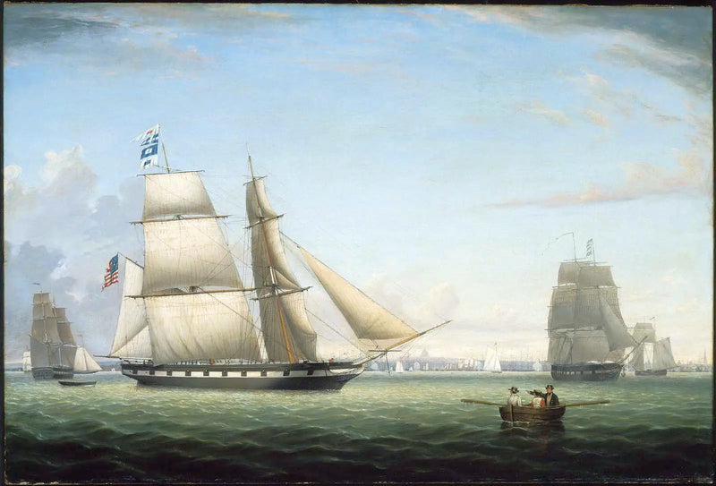 The Brick Antelope in Boston Harbor - Fitz Henry Lane