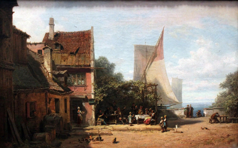 Old Tavern by Lake Starnberger - Carl Spitzweg