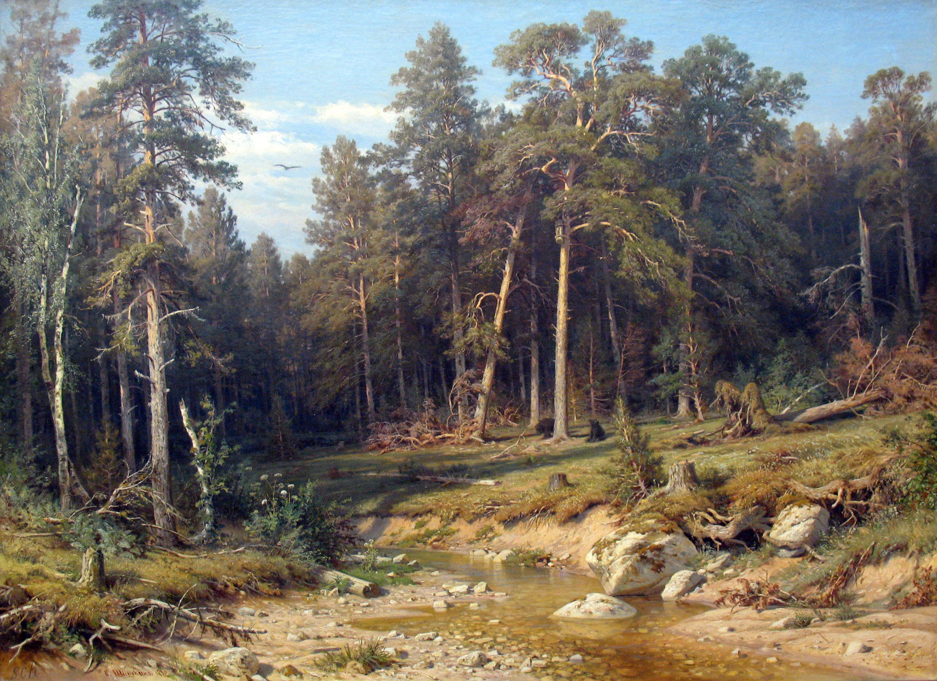 Une forêt de pins. Forêt de mâts dans la province de Viatka. - Ivan Chichkine