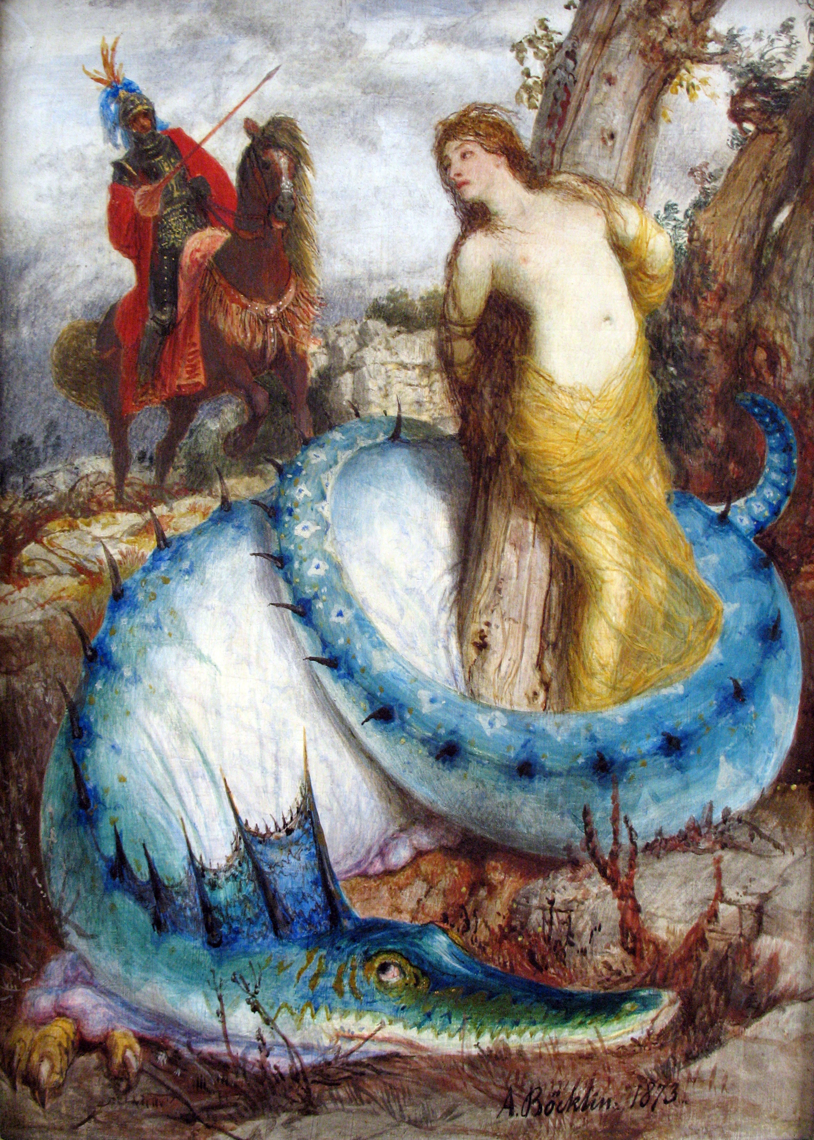 Roger libérant Angelica - Arnold Böcklin