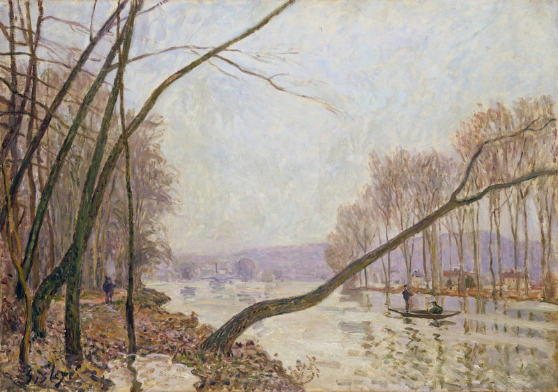 Bank of the Seine in Autumn - Alfred Sisley
