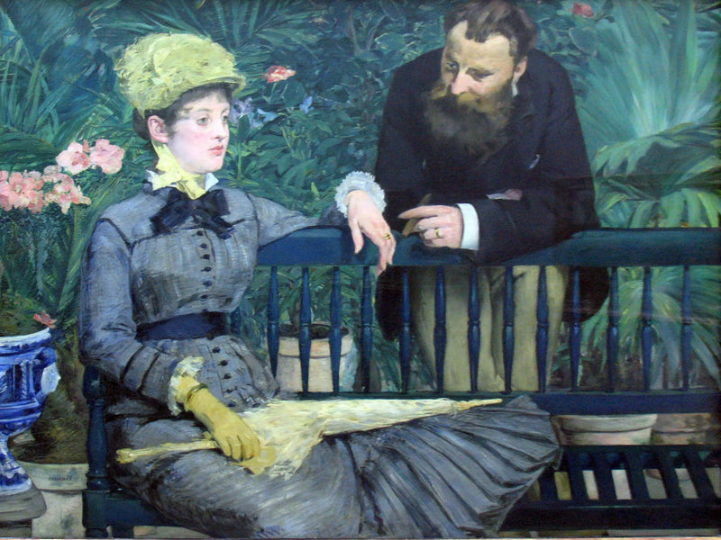 In the Greenhouse - Édouard Manet