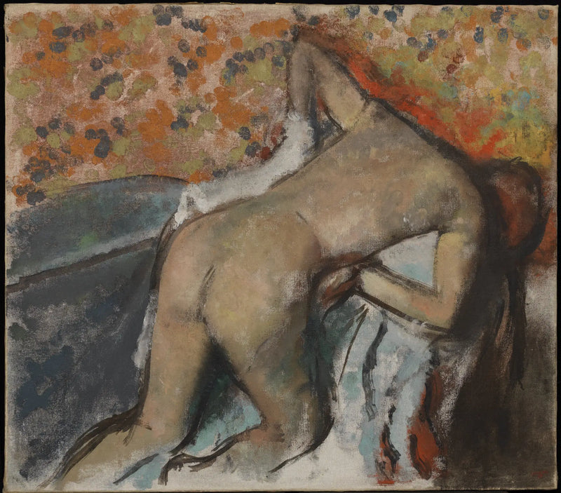 After the Bath, Woman Drying Herself - Edgar Degas