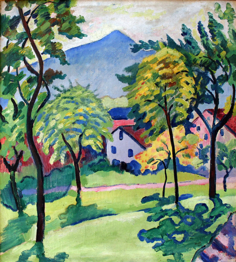 Landscape of Tegernsee - August Macke