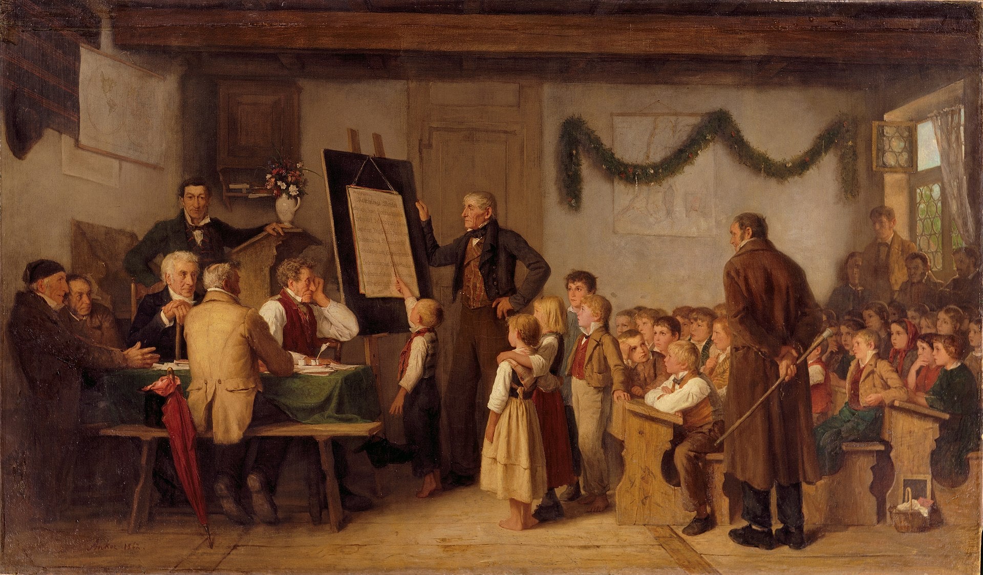 L’Examen à l’école, Albert Anker, 1862