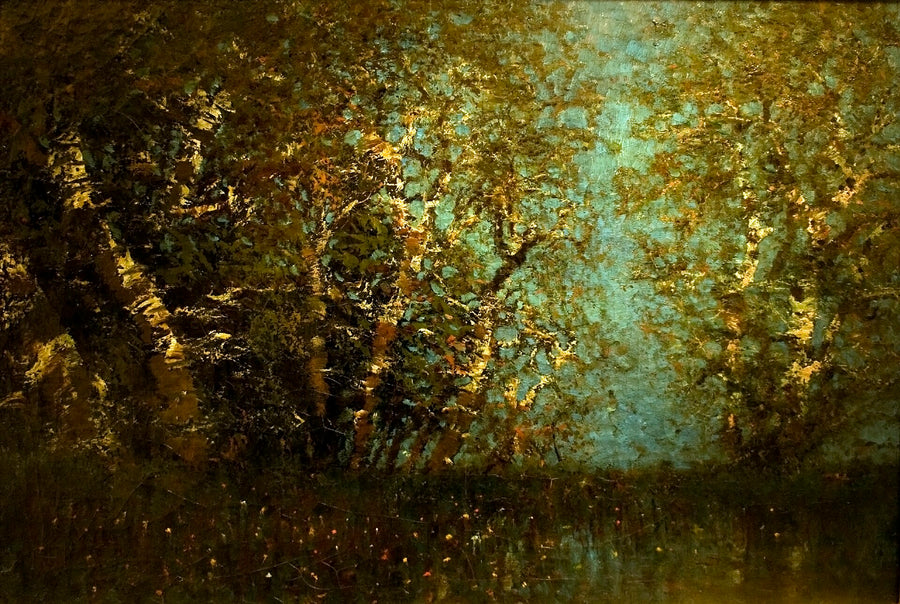 Forêt de bouleaux, László Mednyánszky, Date non précisée