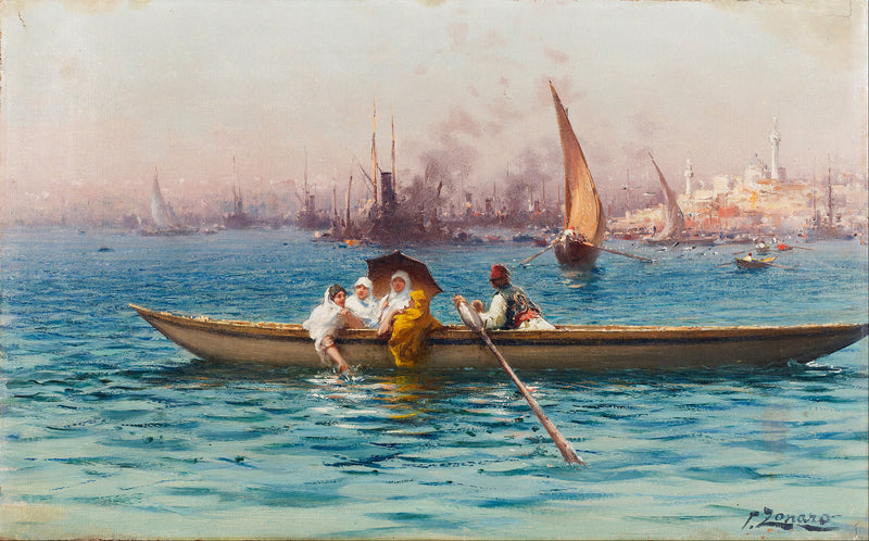 Divertissement sur le caïque - Fausto Zonaro