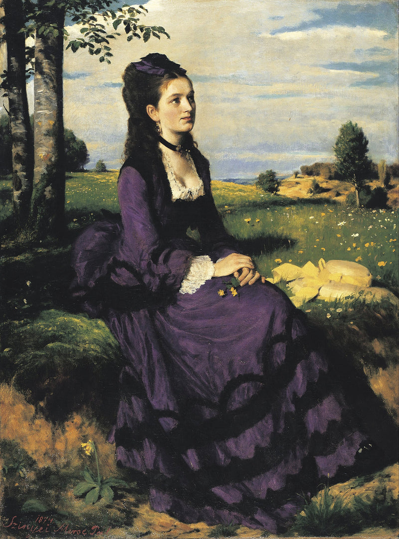 Femme en violet - Pál Szinyei Merse