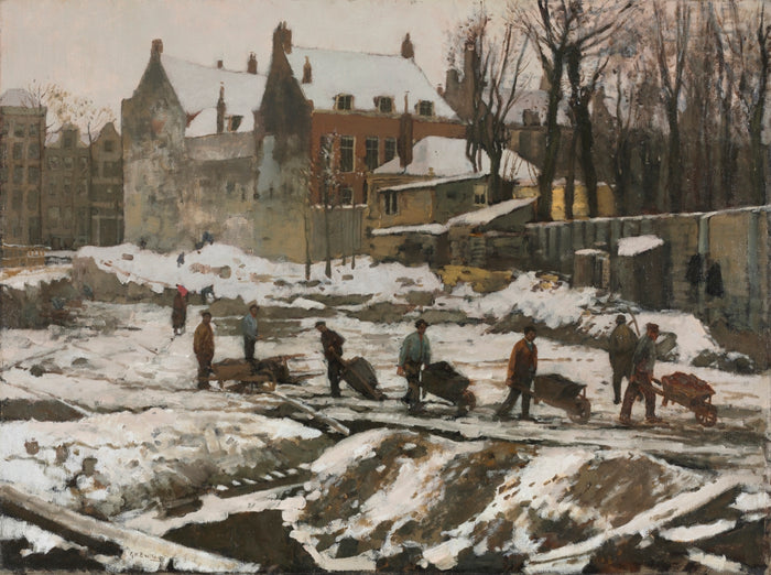 Construction in Amsterdam - George Hendrik Breitner