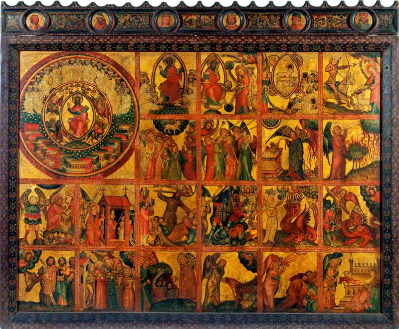 21 Scenes of the Apocalypse (triptych altarpiece, central panel) - Master Bertram