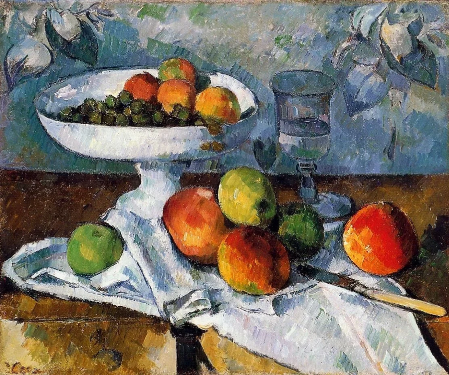 Bowl, Glass, and Apples - Paul Cézanne