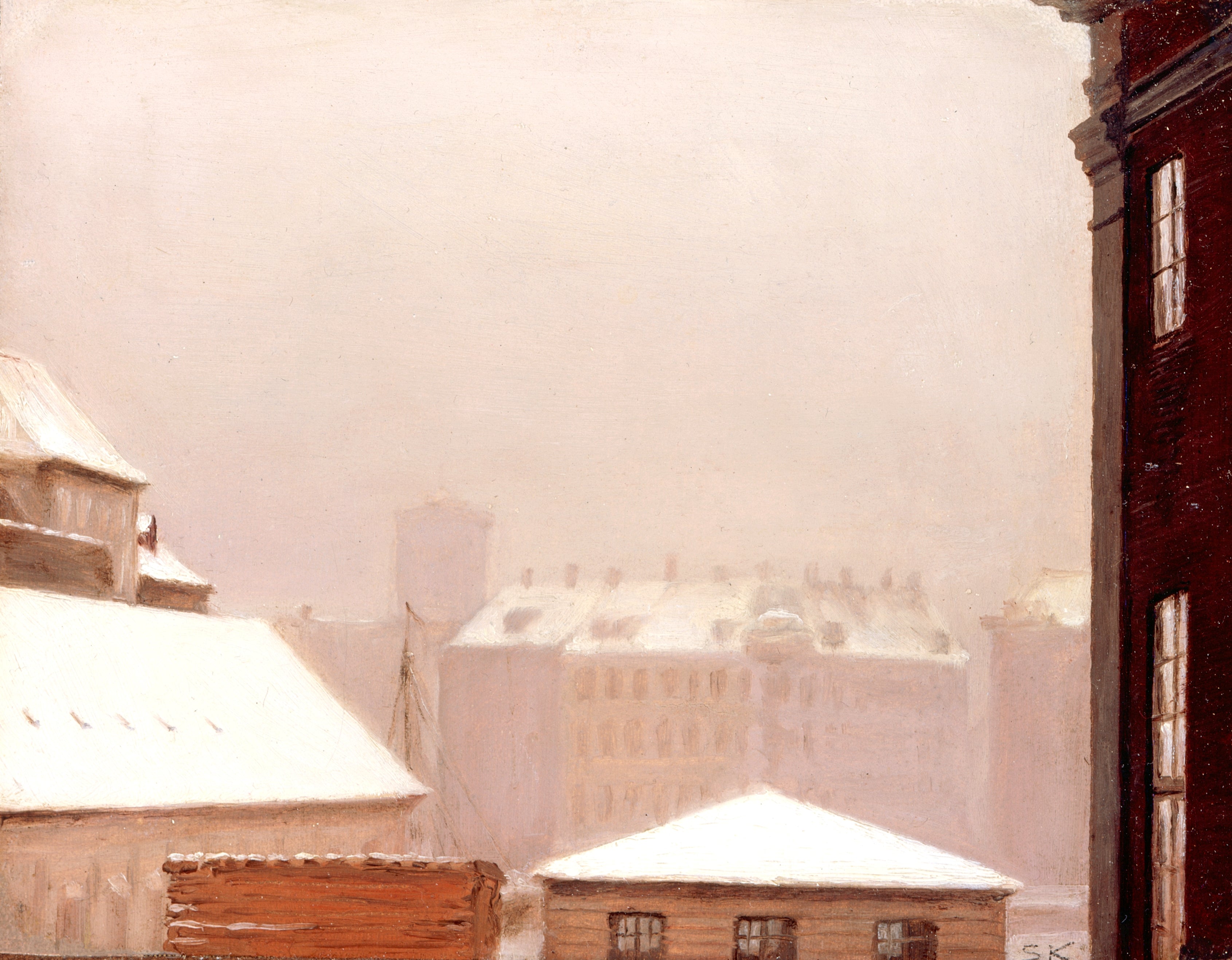Copenhagen: The Roofs Under the Snow - Peder Severin Krøyer