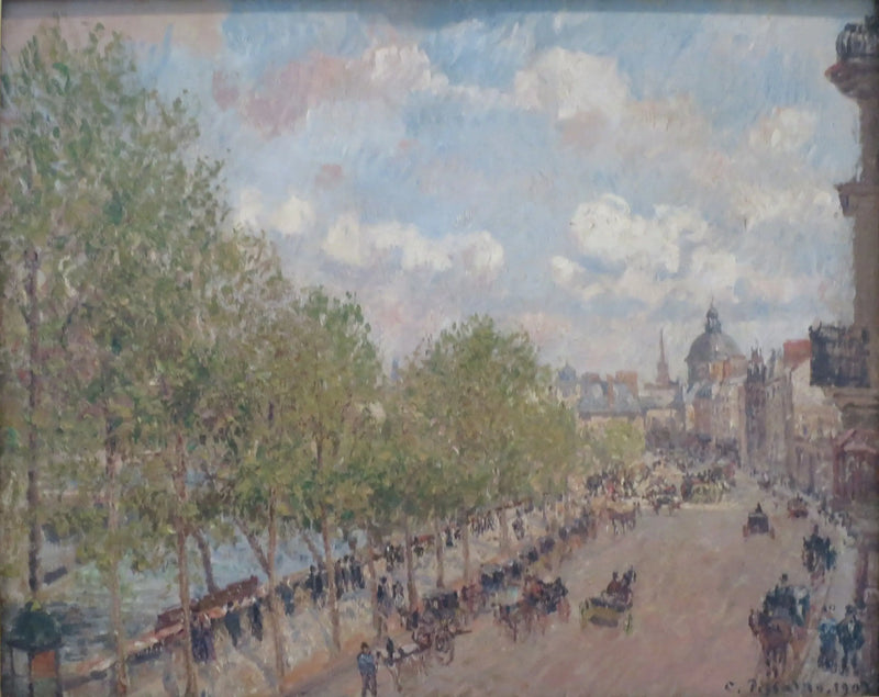 The Quai Malaquais and the Institute (of France), Spring, Sun (Fourth Series) - Camille Pissarro