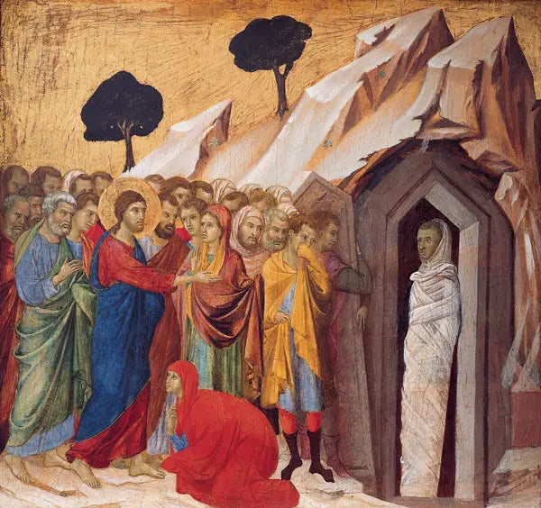 The Resurrection of Lazarus - Duccio di Buoninsegna