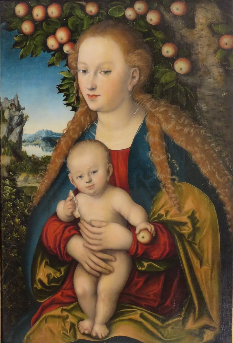 The Virgin and Child Jesus under the apple tree - Lucas Cranach the Elder